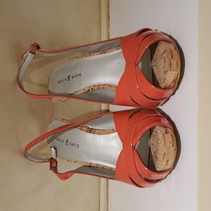 Kelly & Katie  coral cork platform shoes